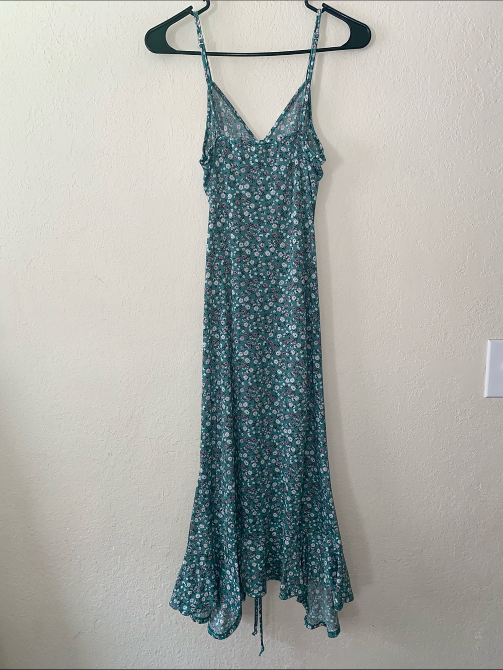 Liberty Love Teal Ruched Floral Maxi Dress - Picture 8 of 12